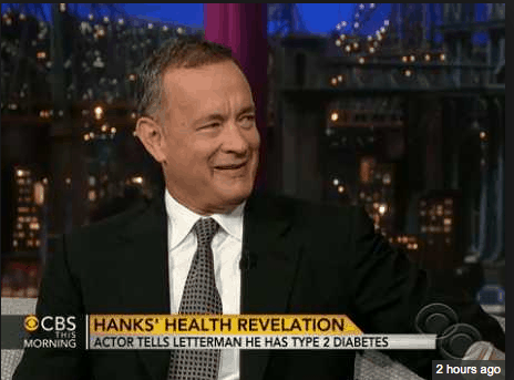 Tom Hanks has diabetes