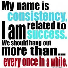 Consistency is related to success