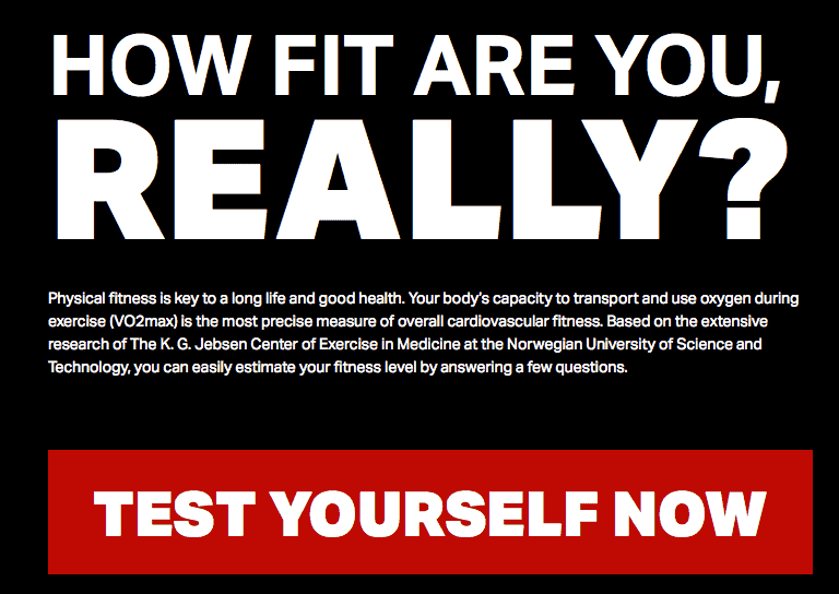 "How fit are you really?" test