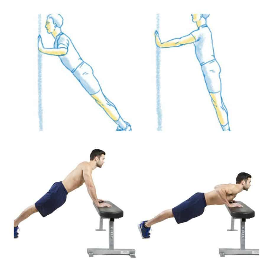 Wall and Incline Push-ups