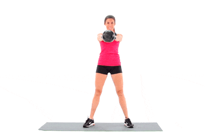 Front view of the kettlebell swing
