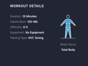 HIIT workout details