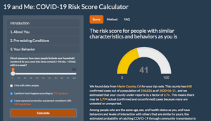COVID risk level