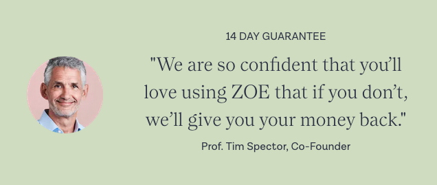 Test your gut health with the Zoe Program.